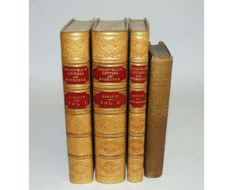 OLIVER CROMWELL'S LETTERS AND SPEECHES WITH ELUCIDATIONS BY THOMAS CARLYLE in two volumes, Chapman and Hall, London, 1845 and