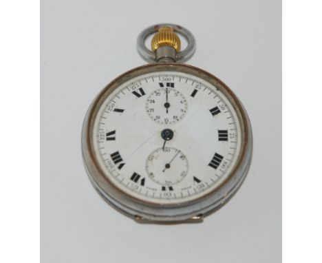 A WHITE-METAL POCKET WATCH the reverse inscribed presented to Mr James Carabine by the Directors of Third Lanark A.C., Jan 1s