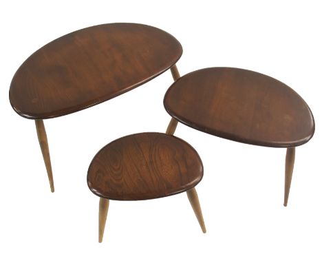 A SET OF THREE ERCOL PEBBLE TABLES 40cm high x 60cm wide x 43cm deep (3) Condition Report: Available upon request