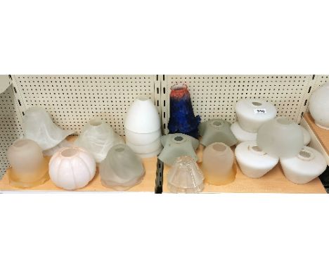 A large quantity of useful glass light shades.