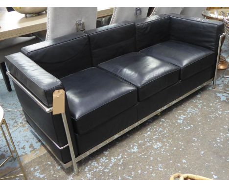 AFTER LE CORBUSIER LC3 STYLE SOFA, 180cm W approx. 