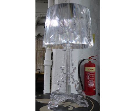 KARTELL BOURGIE TABLE LAMP, by Ferruccio Laviani with a shade, 67cm H. 