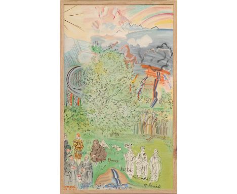 AFTER RAOUL DUFY, lithograph suite La fee Electricte, printed by Mourlot, 103cm x 65cm, framed and glazed. 