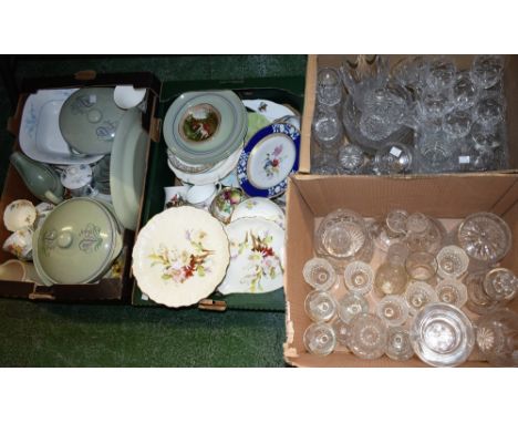 Ceramics and Glass - a quantity of cut crystal and other glass, decanters, large water jug, bowls, stemware, vases, candlesti