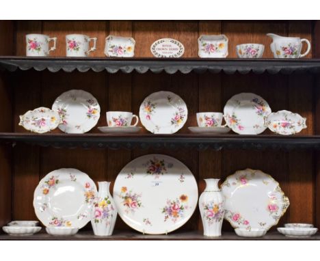 A Royal Crown Derby Pinxton Poses pattern sandwich plate; others, Royal Crown Derby Posies pattern, including vases, mugs, ca