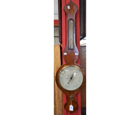 A 19th century mahogany barometer, 94cm high
