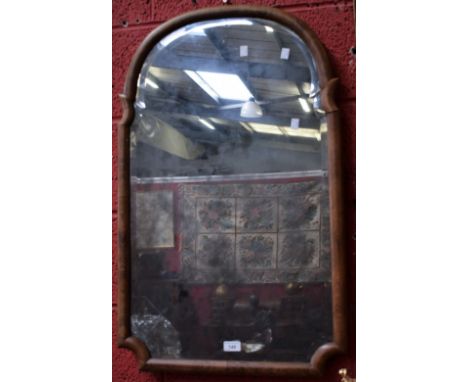 A late 19th century walnut mirror, bevelled glass, approx 55cm x 85cm, easel stand or wall hanging  