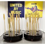 2x Wheat sheaf stage decoration used in the 'United by Music' performance by Mariya Yaremchuck