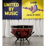 Large prop drums from Kalush Orchestra's live performance of 'Stefania' in the Grand Final opening