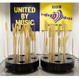 2x Wheat sheaf stage decoration used in the 'United by Music' performance by Mariya Yaremchuck