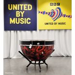 Large prop drums from Kalush Orchestra's live performance of 'Stefania' in the Grand Final opening
