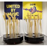 2x Wheat sheaf stage decoration used in the 'United by Music' performance by Mariya Yaremchuck