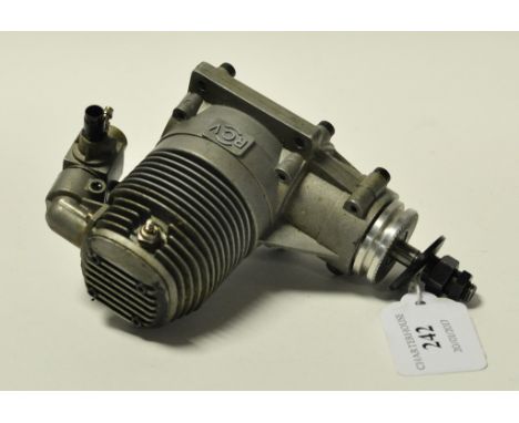 An RCV 91-CD four stroke engine, with exhaust, has been run