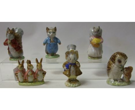 Six Beswick Beatrix Potter figures, including Tom Kitten, and Amiable Guinea Pig, all BP-2 (6) Condition report Report by NGA