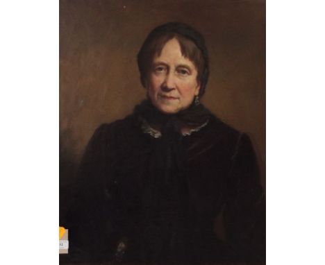 J J Peele, a portrait of a Victorian lady, signed and dated 1884, 69 x 56 cm (unframed)