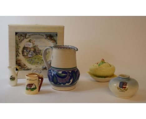 A Poole Carter Stabler Adams Ltd jug, HH/HH, 14.5 cm high, a Royal Doulton Brambly Hedge Homeward Bound plate, other ceramics