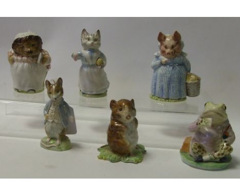 Six Beswick Beatrix Potter figures, including Mrs Tiggy-Winkle, and Tabitha Twitchit, all BP-2 (6) Condition report Report by