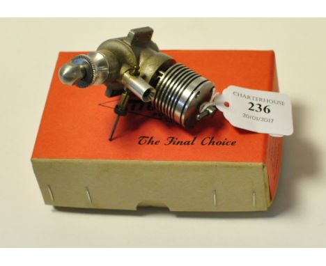 A John S Oliver 2.5cc Tiger MkII diesel engine, engine number ATB542 (dated 1998) believed to have been run, boxed
