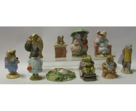 Six Beswick Beatrix Potter figures, including Goody & Timmy Tiptoes, and Little Pig Robinson Spying BP-3c, and four others, i