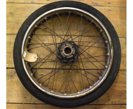 Assorted automobilia. including a Vincent Comet front wheel, workshop tools and similar items (qty)