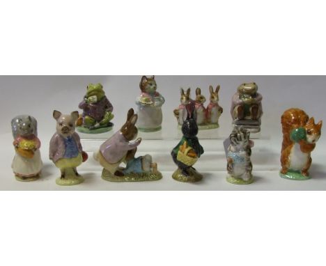 Two Beswick Beatrix Potter figures, including Miss Moppet, and Mr Benjamin Bunny & Peter Rabbit, all BP-3b (10)