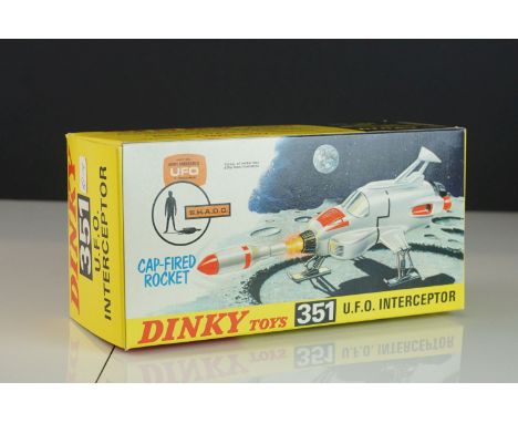 Boxed Dinky 351 Gerry Anderson's UFO SHADO UFO Interceptor diecast model, near mint / shop stock condition and possibly unrem