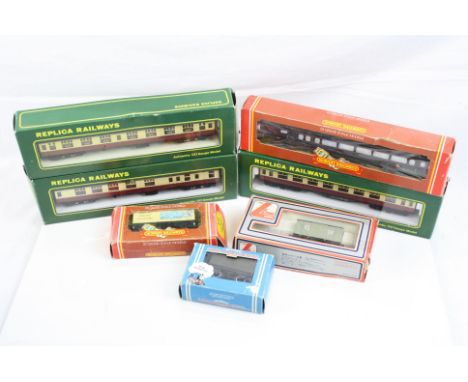 Seven boxed OO gauge items of rolling stock to include 3 x Replica Railways (12147, 12053 &amp; 12137), 2 x Hornby (R455 &amp