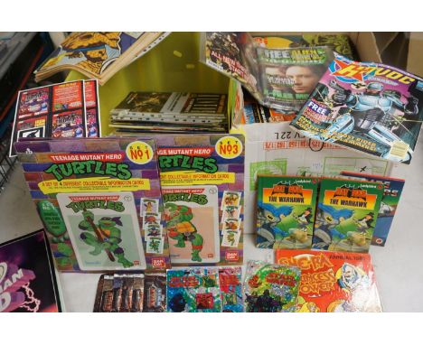 Large assortment of annuals, books, graphic novels, comics and ephemera composing of Logan's Run, Star Wars, Star Trek, Docto