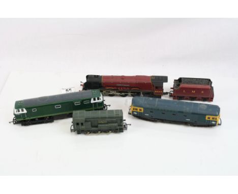 Four OO gauge locomotives to include 2 x Hornby featuring Duchess of Sutherland &amp; D7063 and Lima x 2 (D6524 &amp; 0-6-0 B
