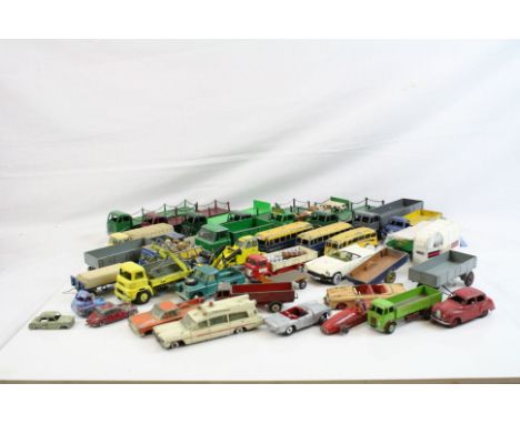 Collection of mid 20th C play worn diecast models to include many Dinky commercial examples, features 7 Foden models 