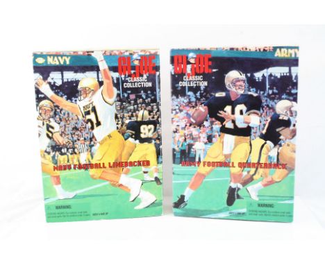 Boxed G.I. Joe Classic Collection Army Football Quarterback &amp; Navy Football Linebacker, both figures are mint in box whil