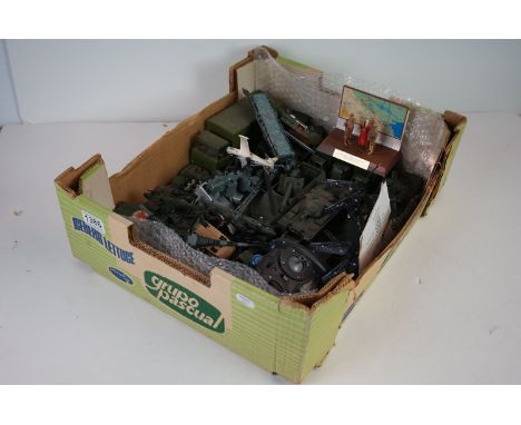 Quantity of military diecast models to include 16 x Dinky 1960/70s examples, in a good play worn condition 