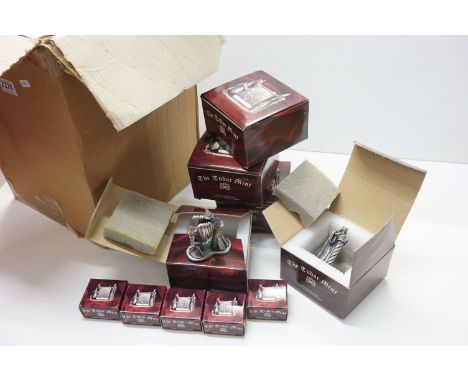 32 boxed Tudor Mint Myth And Magic chess pieces in unused condition 