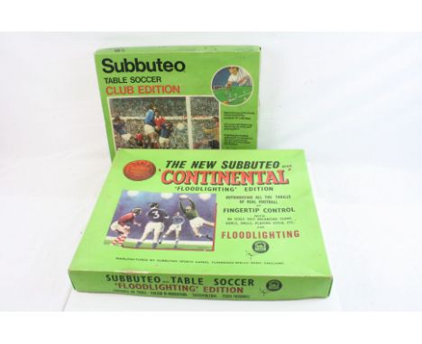 Subbuteo - boxed Continental Floodlighting Edition &amp; boxed Club Edition, both appear complete, minor damage to boxes (2) 