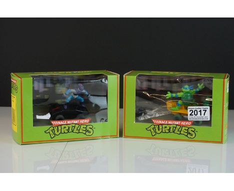 Two boxed Scalextric Teenage Mutant Hero Turtles slot cars to include C130 Turtle Skateboard Leonardo &amp; c339 Footsoldier 