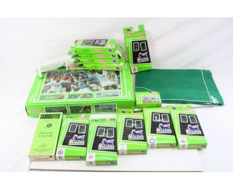 Subbuteo - ten boxed FA Premier League teams, unchecked, together with a boxed set 60140 and a selection of accessories and s