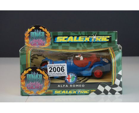 Boxed Scalextric The Power and the Glory C306 Alfa Romeo slot car (vg) 