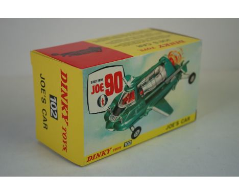 Boxed Dinky 102 Joe 90 Joe's Car diecast model complete and near mint / stock condition, with instructions, inner display sta