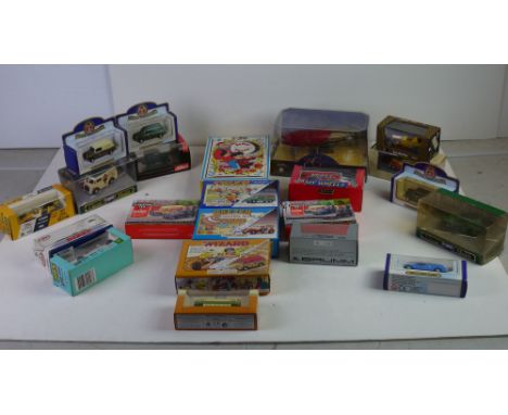 22 Boxed diecast models to include Corgi The Golden Compass, 1:43 Schuco 02152 BMW Dixi, Onyx Formula 1 Leyton House Judd GC8