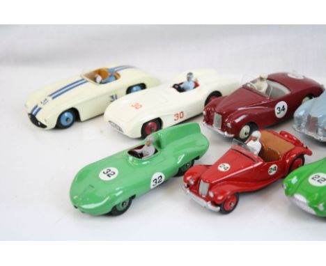 13 Original mid 20th C Dinky diecast models to include 2 x 237 Mercedes Benz, 133 Cunningham, 111 Triumph TR2 x 2, 2 x 107 Su