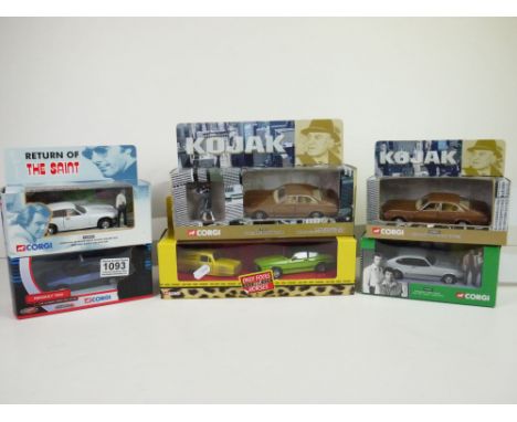 Six boxed tv related Corgi diecast models to include CC00301 Return of the Saint Jaguar XJS, CC00401 The Professionals Ford C