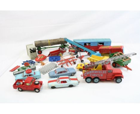 Collection of mid 20th C diecast models, mainly Corgi, to include Chipperfield Circus, Corgi Chevrolet Sting Ray, Austin A60 