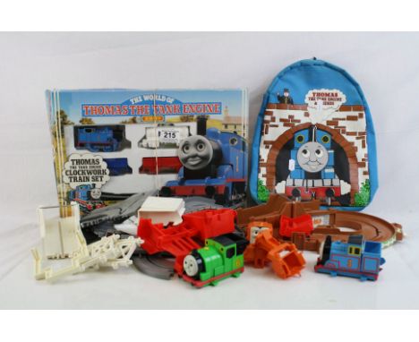 Boxed Hornby Thomas the Tank Engine R183 Clockwork Train Set with Thomas locomotive and rolling stock plus Thomas plastic tra