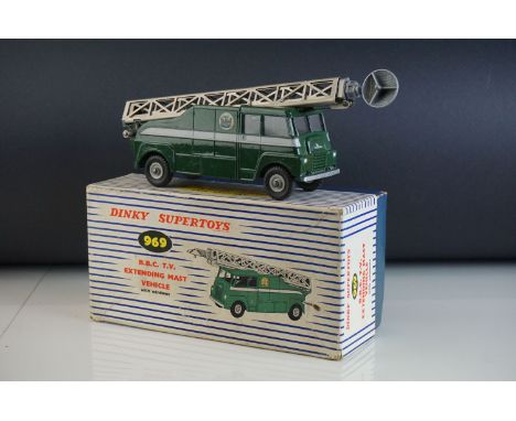 Boxed Dinky Supertoys 969 BBC Extending Mast Vehicle in vg condition with a few marks, with satellite, gd box showing some co