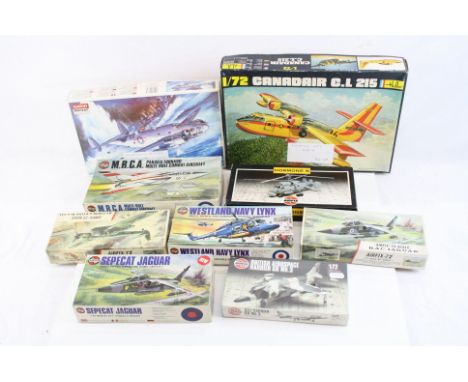 11 x 1:72 scale boxed Airfix plastic model kits to include Westland Navy Lynx, Blohm &amp; voss B.v.141, M.R.C.A. Panavia Tor