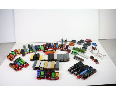 Collection of playworn Ertl Thomas the Tank Engine trains, carriages and other vehicles. Approx. 60 