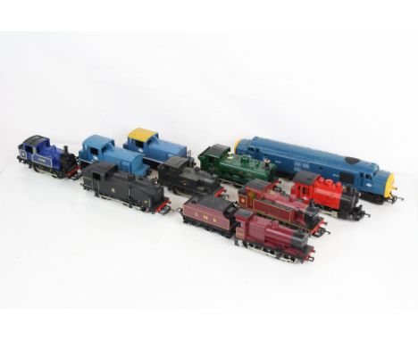 10 OO gauge locomotives to include 5 x Hornby, 4 x Lima and one unmarked, features Hornby R751 D6830, Lima 0-6-0 LMS with ten