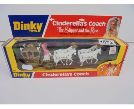 Boxed Dinky 111 Cinderella's Coach diecast model complete and near mint, minor bow window squash 