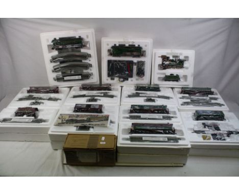 Boxed HO Gauge Thomas Kinkade Christmas Express  electric train set to include engine, tender, 7 x coaches, van, carriage, ba