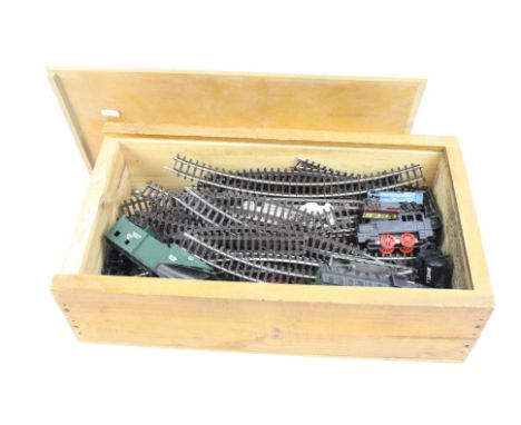 Quantity of model railway to include 5 x items of OO gauge rolling stock, loco and track plus a small group of diecats locomo